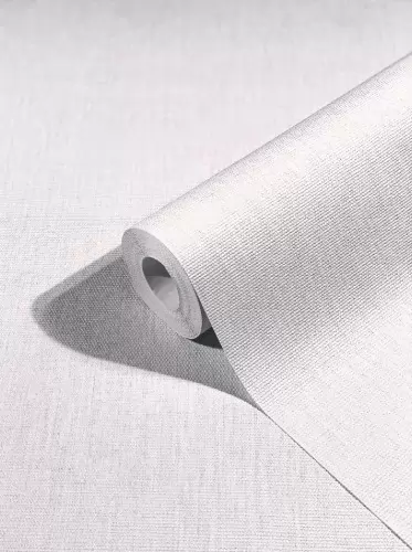 Ezüst színű vászonmintás vlies tapéta, Marburg Botanica, 33325