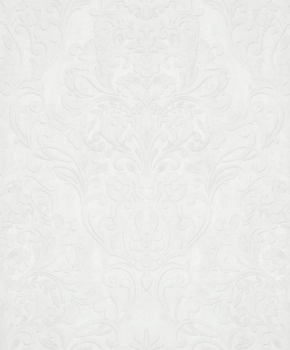 Vlies tapéta, Marburg City Glam/Urban Spaces 32601 Klasszikus barokk díszítőminta fehér szürke ezüst fémes hatás tapéta