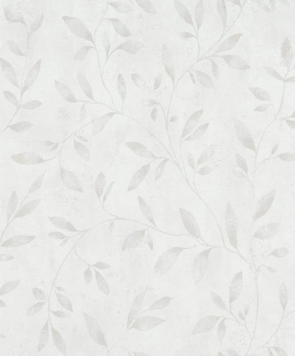 Vlies tapéta, Marburg City Glam 32632 Natur levél design fehér szürke ezüst fémes hatás tapéta