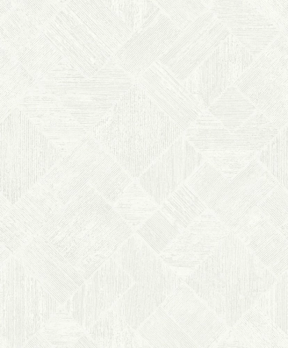 Fehér ezüst csillogó geometrikus mintás Vlies tapéta, Ritus 35508