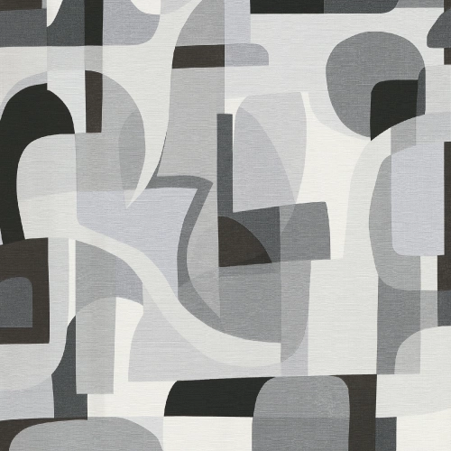 Szürke és fekete geometrikus Vlies tapéta, Gentle 10432-10