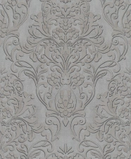 Vlies tapéta, Marburg City Glam/Urban Spaces 32605 Klasszikus barokk díszítőminta szürke arany fémes hatás tapéta