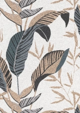 Sötétszürke és barna színű csillámos növényi mintás vlies tapéta, Erismann Elle Decoration, 10332-15