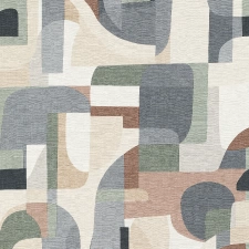 Tört fehér, szürke és barna alapon geometrikus Vlies tapéta, Gentle 10432-11